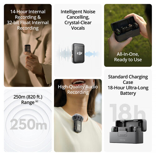 DJI Mic 2 2 Person Compact Digital Wireless Microphone System/Recorder for Camera & Smartphone (2.4 GHz) DJI Mic 2 2 Person Compact Digital Wireless Microphone System/Recorder for Camera & Smartphone (2.4 GHz)